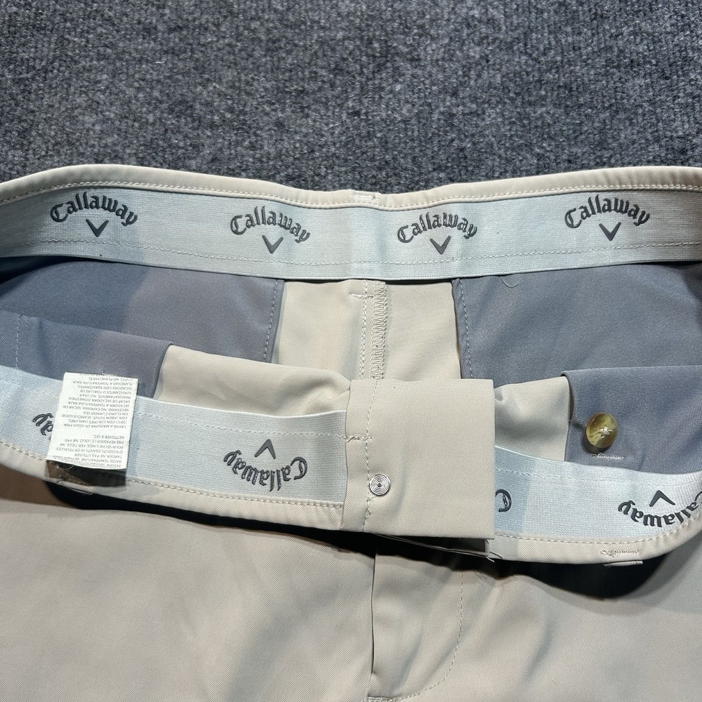 Callaway Mens Chino Shorts Size 36 Gray Flat Front Casual Outdoor - Picture 4 of 13